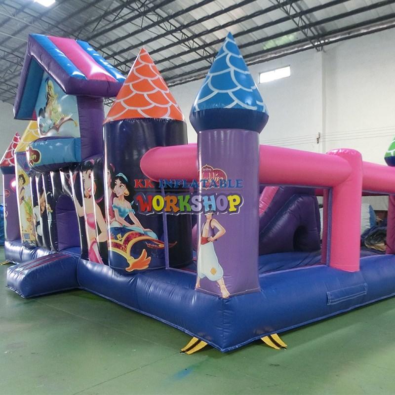 obstacle course moon bounce climbing for racing game KK INFLATABLE
