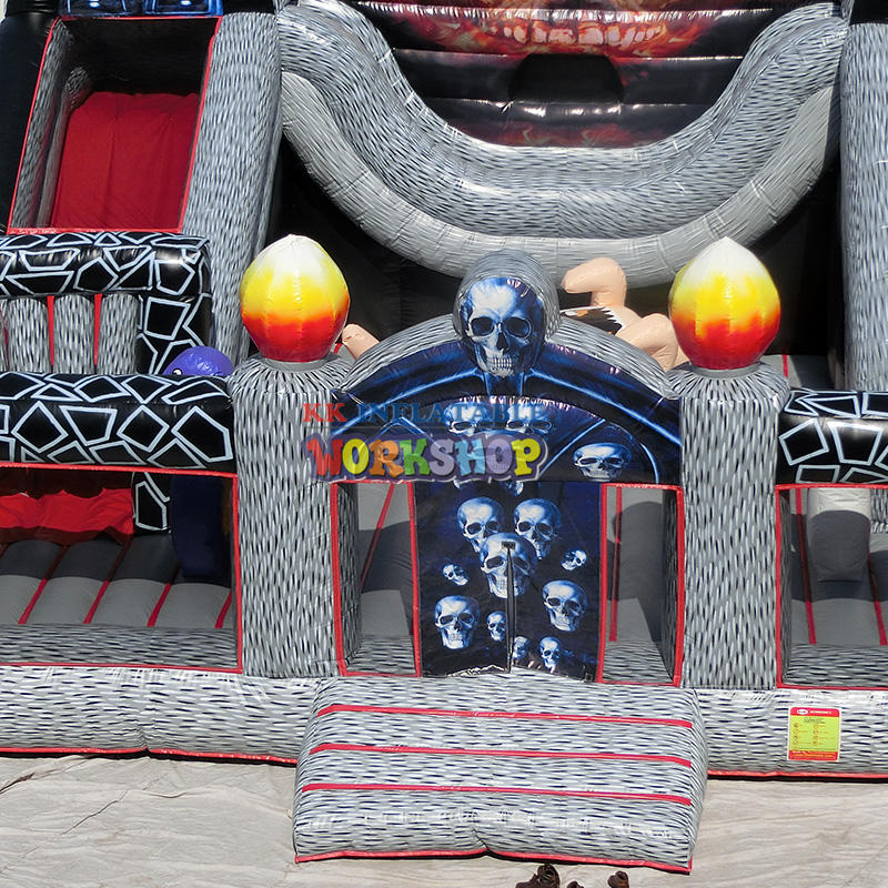 Ghost Bounce Castle Slide Halloween Theme Outdoor Inflatable Haunted House Combo