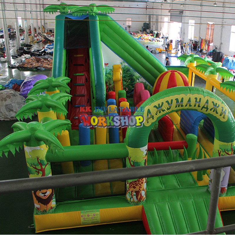 KK INFLATABLE castle water obstacle course factory price for children-4