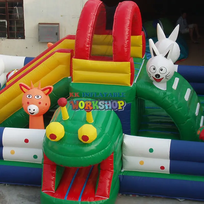KK INFLATABLE climbing water obstacle course good quality for sport games