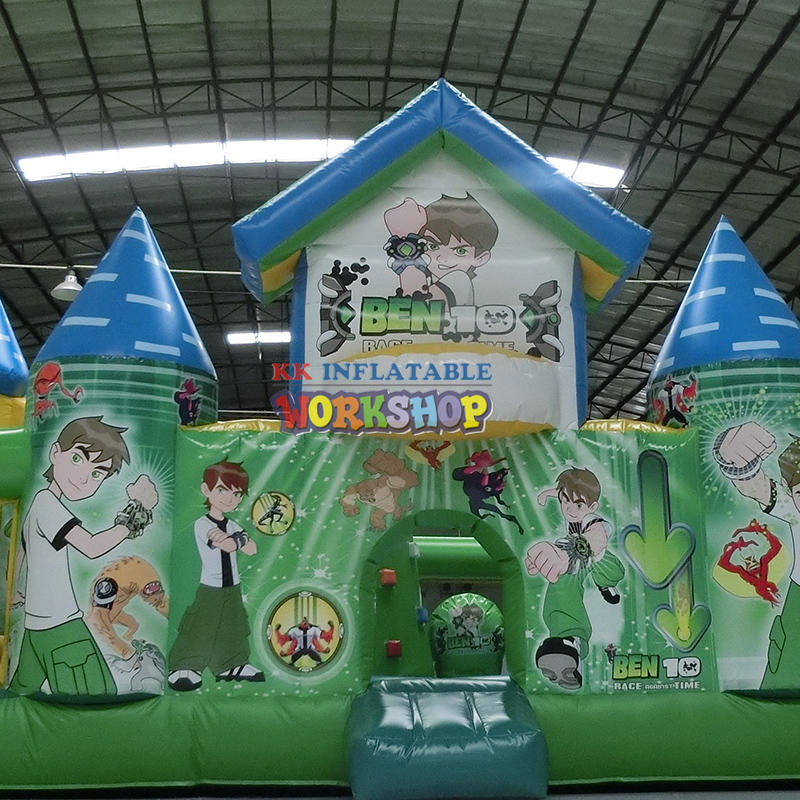 multi-play Commercial Jumping Inflatable castle, Ben 10 Kids cartoon digital printing bounce house