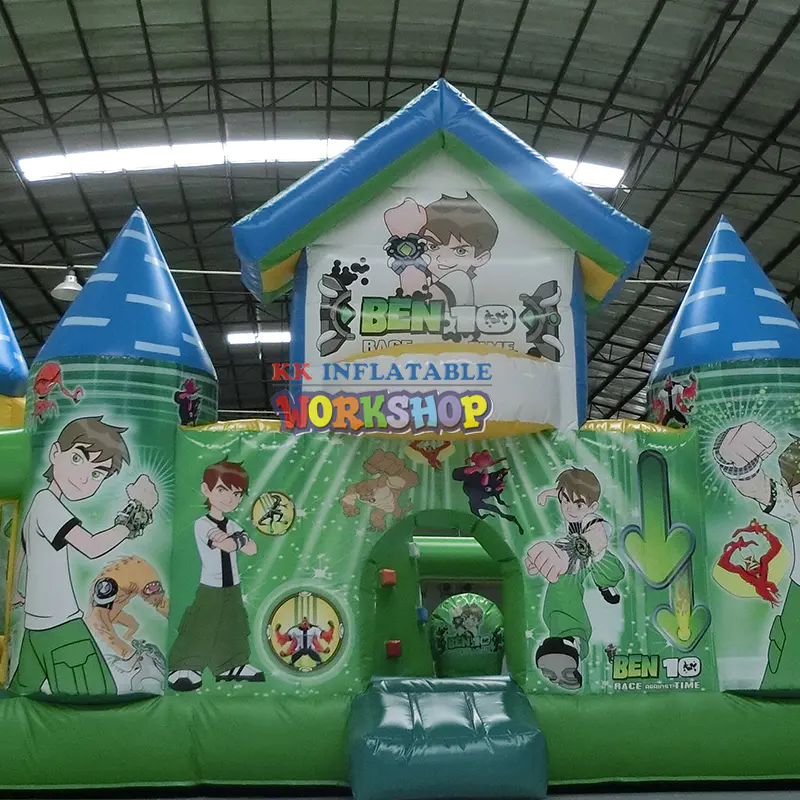 Popular juego inflables kids jumping castle Ben 10 bounce houses giant inflatable playgrounds
