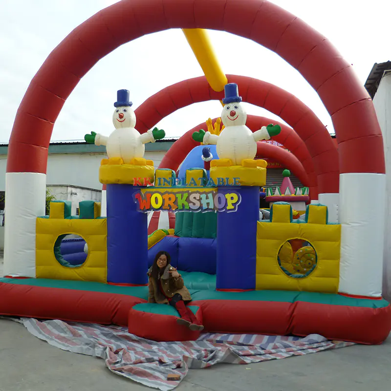 Arch Design Attractive inflatable amusement park, new Inflatable Castle theme Jumper bounce house for kids