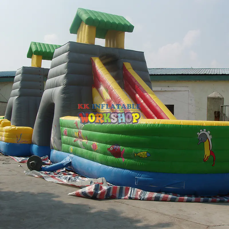 Giant inflatable fun city, jungle inflatable bouncer slide combo, amusement park fun city inflatable combo game