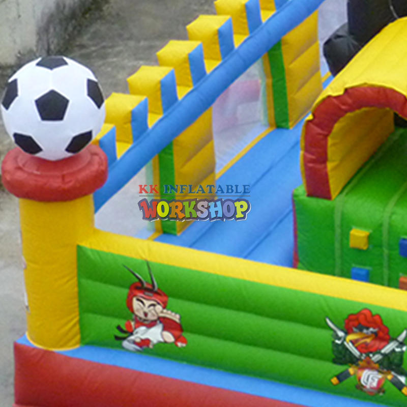 Kids Entertainment Park Sport Theme Inflatable Fun City Bouncy Castle With mini slide Equipment