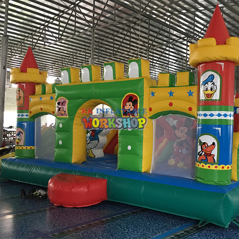cartoon theme kids lovely indoor inflatable bouncer castle