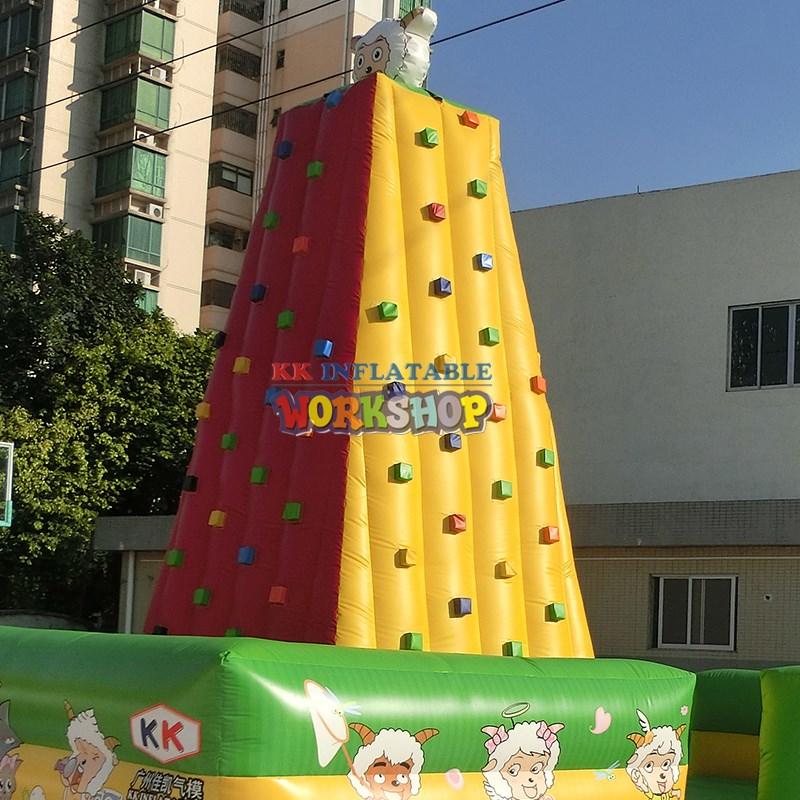 KK INFLATABLE giant kids climbing wall factory direct for entertainment