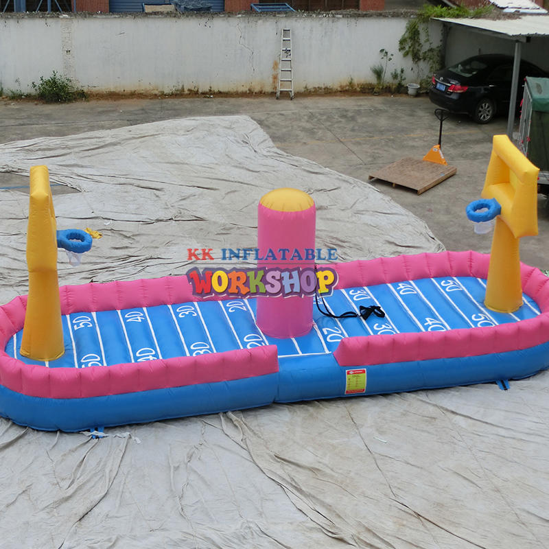 Jumping basketball game inflatable challenge bungee run hoops