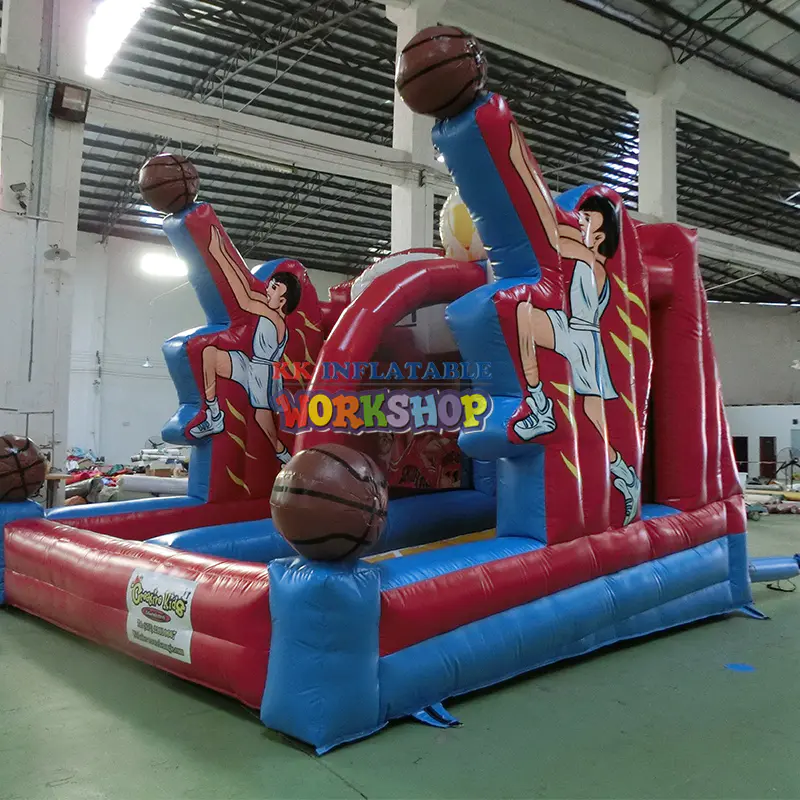 Interactive carnival sport games inflatable shooting stars basketball shootout game