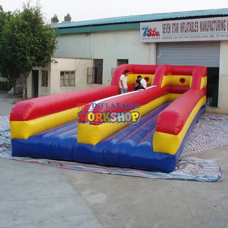 Inflatable Sport Games Competitive Challenge Race Equipment Two Lane Inflatable Bungee Run