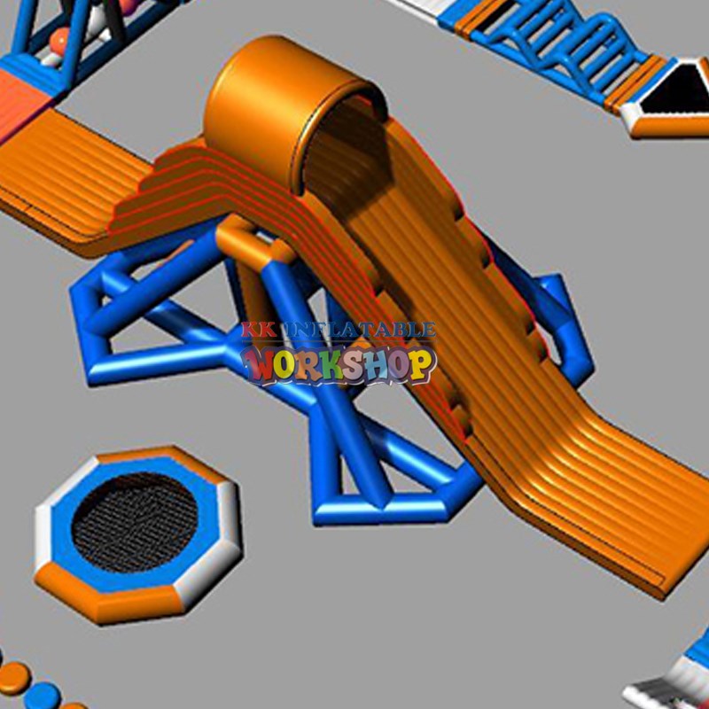 KK INFLATABLE multichannel slide inflatable floating water park factory direct for water park-5