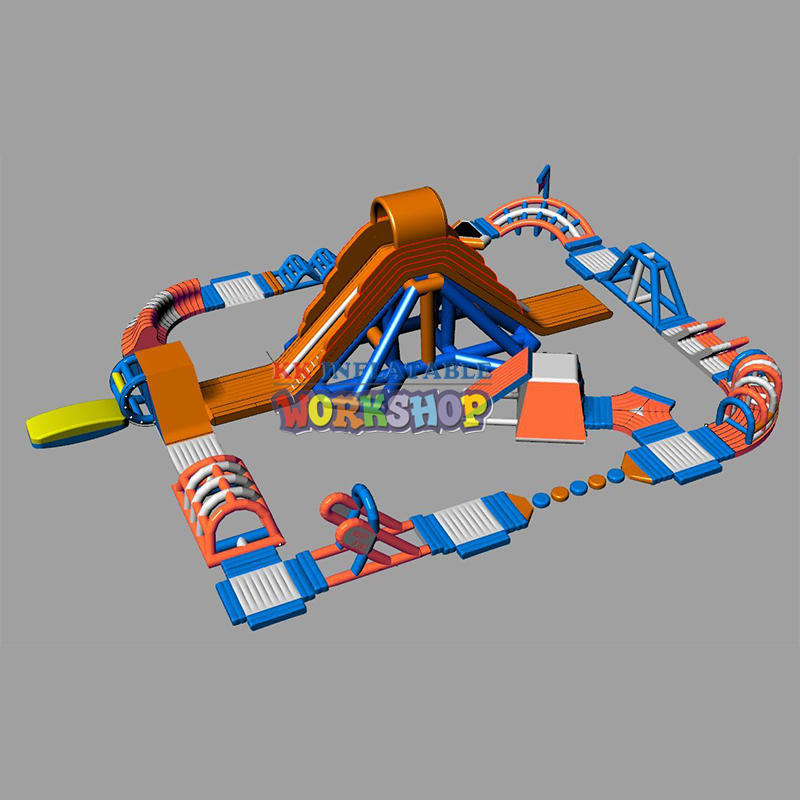 Korea Inflatable Commercial Floating Water Parks Manufacturer / Guangzhou KK Water Park Inflatables