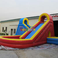 Cross inflatable water slide