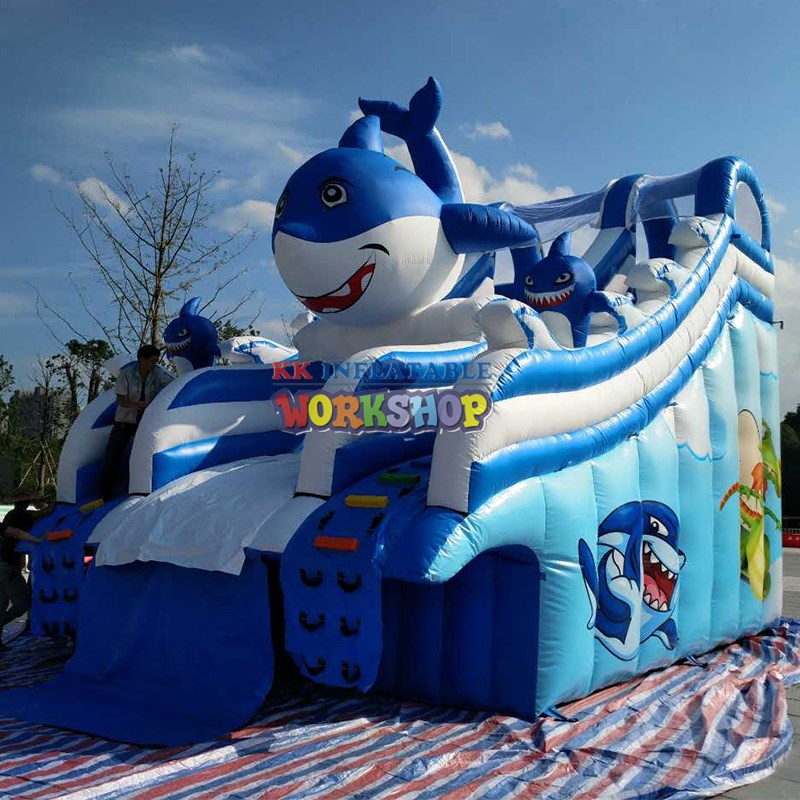 large inflatable theme park blue factory price for seaside-6