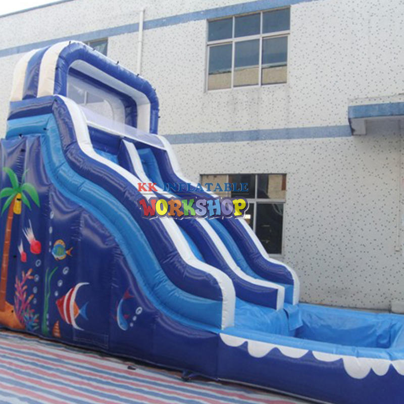 Giant Dragon Inflatable Water Slide, Professional Hippo Giant Inflatable Water Slide Customized Size With Water Pool