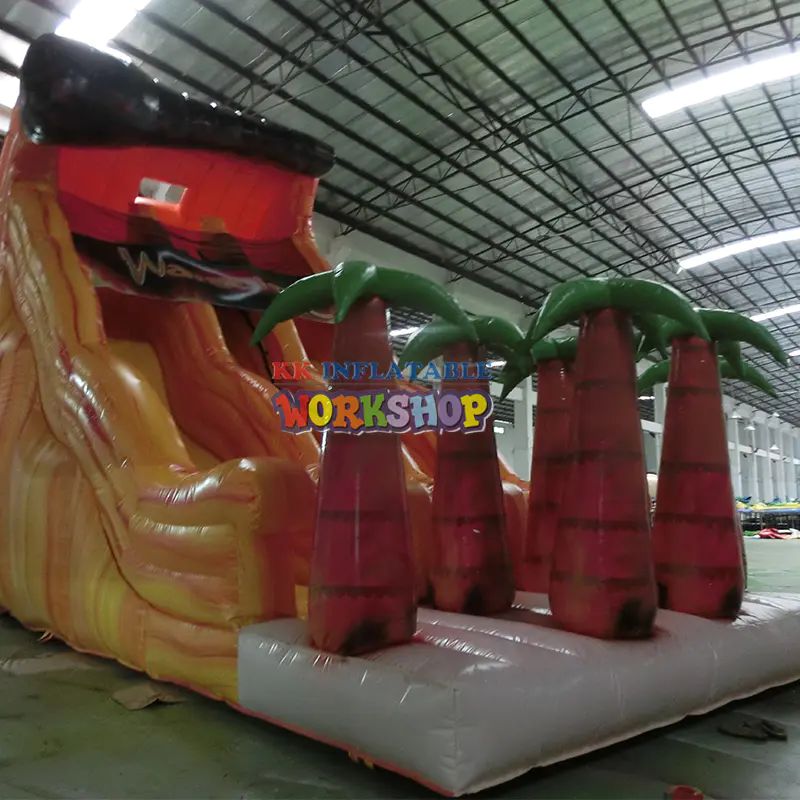 Giant inflatable high slide, Pirate Hippo inflatable water slide with pool kids adult size
