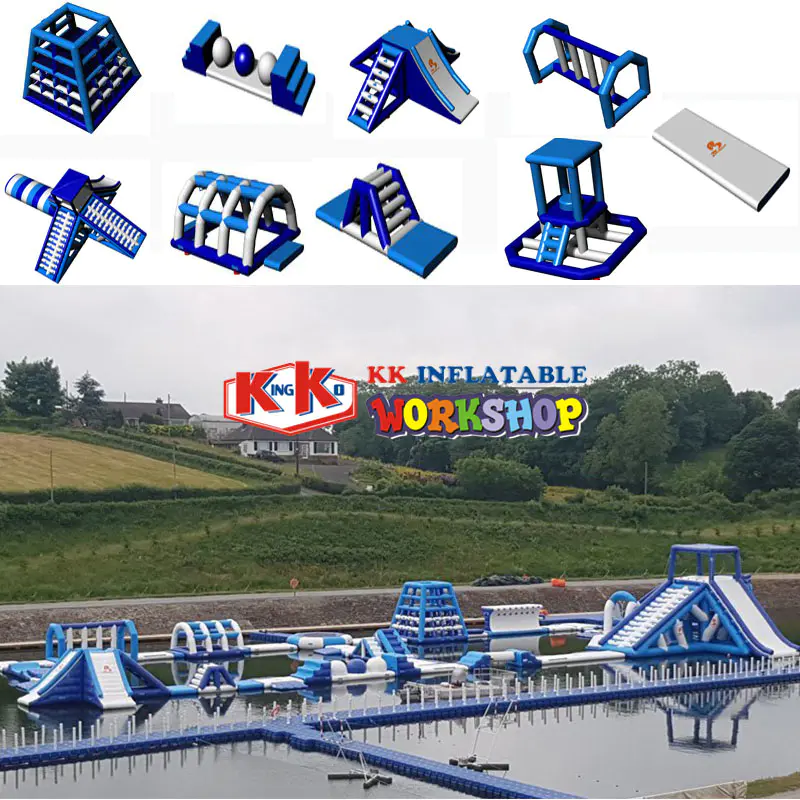 Inflatable Sea Floating Water Park / Inflatable Water Play Equipment For Adults With CE Certificate