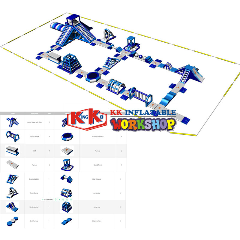 KK INFLATABLE tall inflatable floating water park factory direct for paradise-4