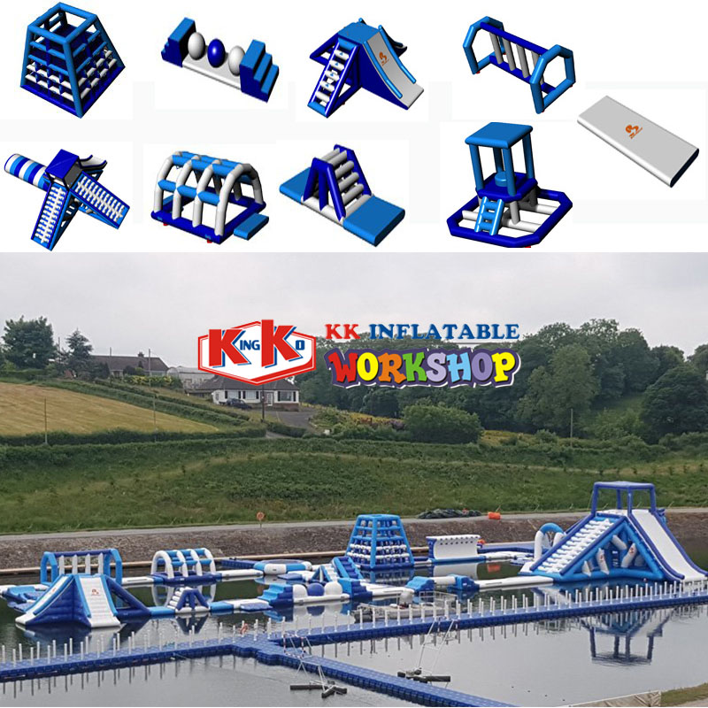 KK INFLATABLE tall inflatable floating water park factory direct for paradise-5
