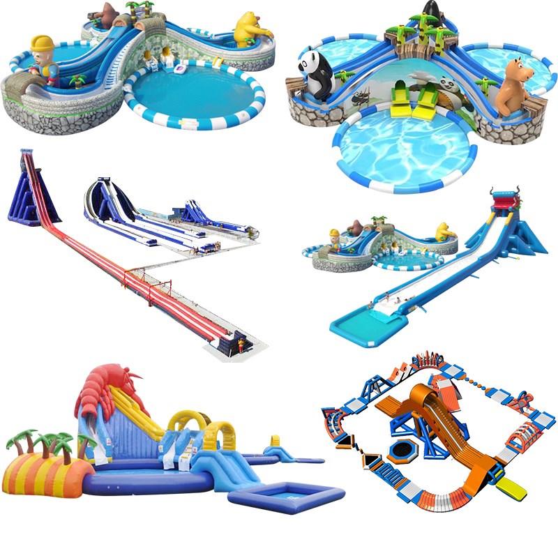 Inflatable water park checkpoints