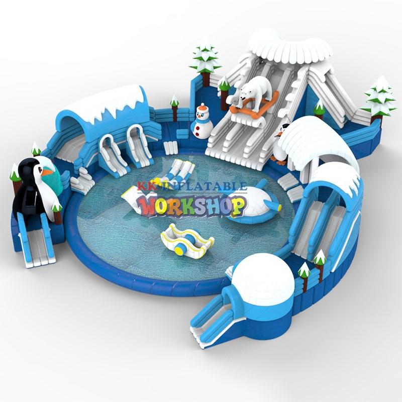 hot selling kids inflatable water park supplier for beach KK INFLATABLE
