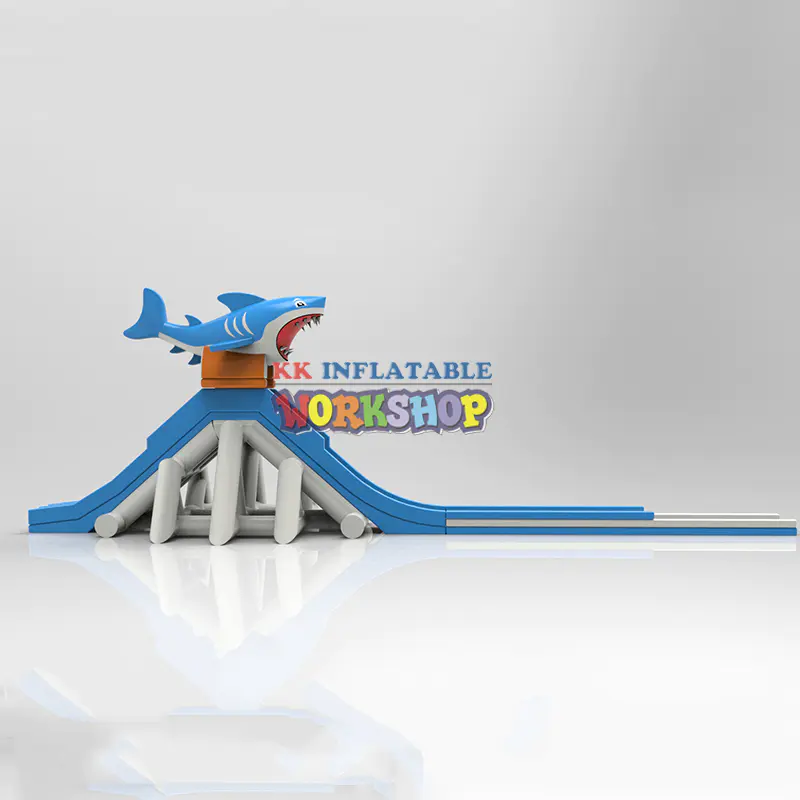 50m Long blow up giant Shark hippo inflatable adult water slide with lead free material for inflatable water park