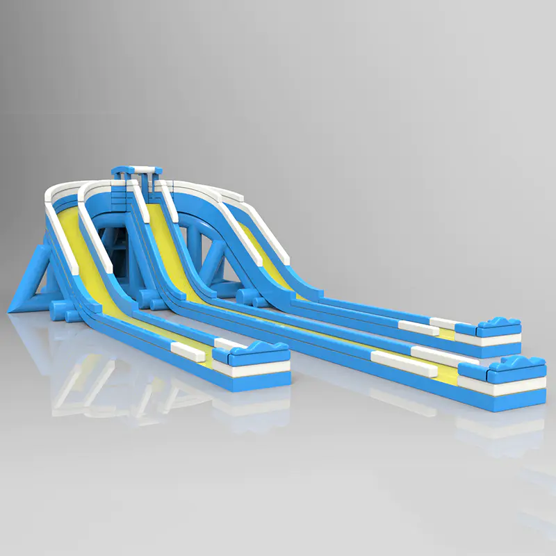 0.55 MM PVC Tarpaulin Amusement Park Inflatable Hippo Water Slide Big Water Slides For Adult