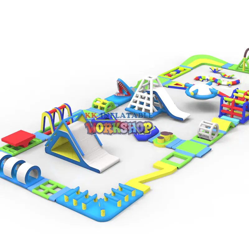 colorful inflatable floating water park animal model supplier for beach seaside