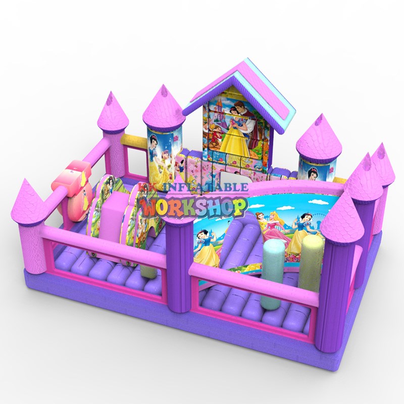 snow white inflatable bouncer castle-7