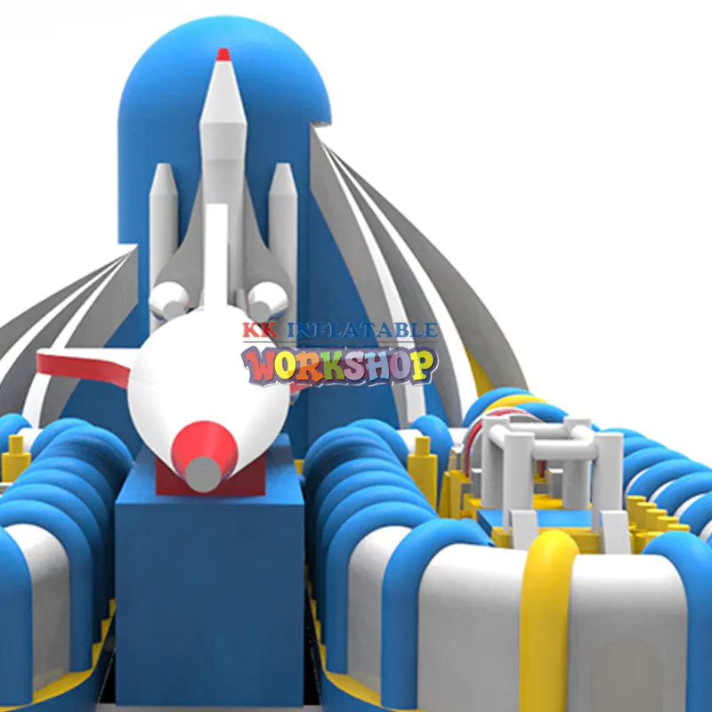 Airplane Inflatable Obstacle Run Outdoor Toys Games Inflatable Assault Obstacles For Commercial