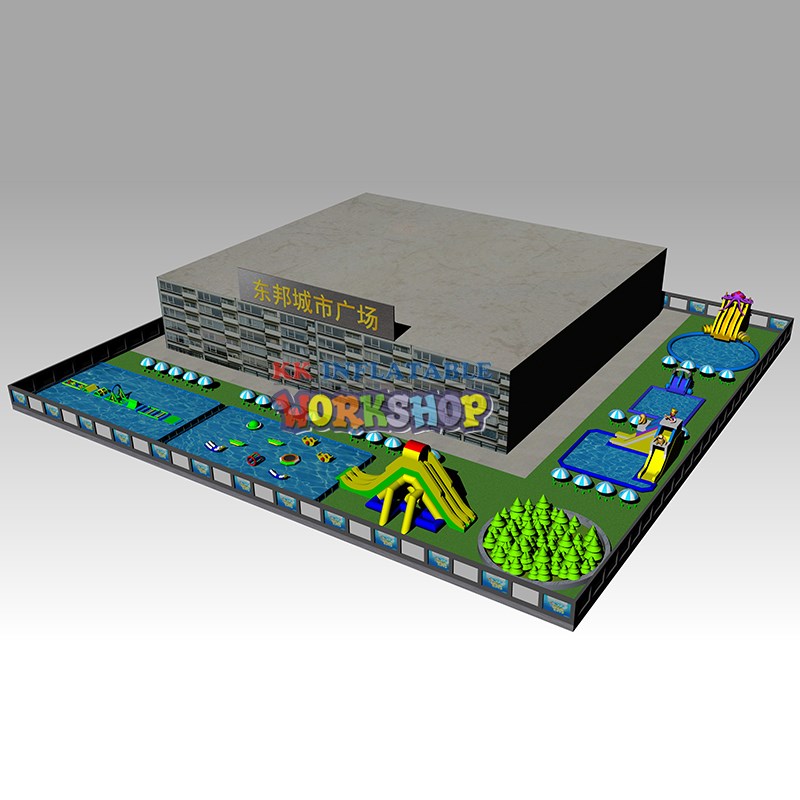 KK INFLATABLE durable inflatable theme park manufacturer for paradise