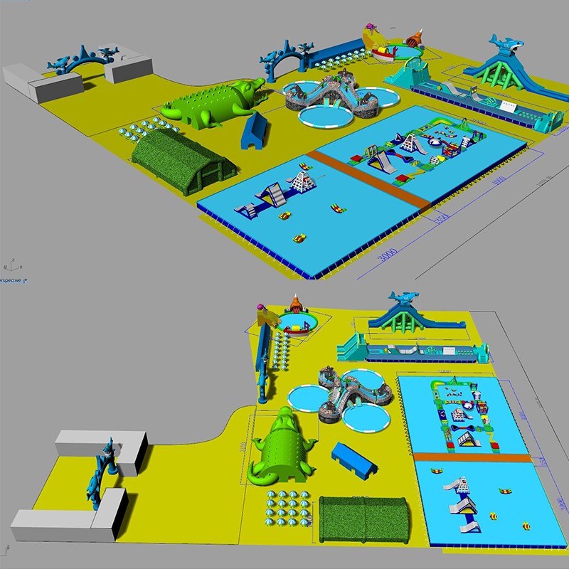 KK INFLATABLE creative design inflatable theme playground factory price for seaside