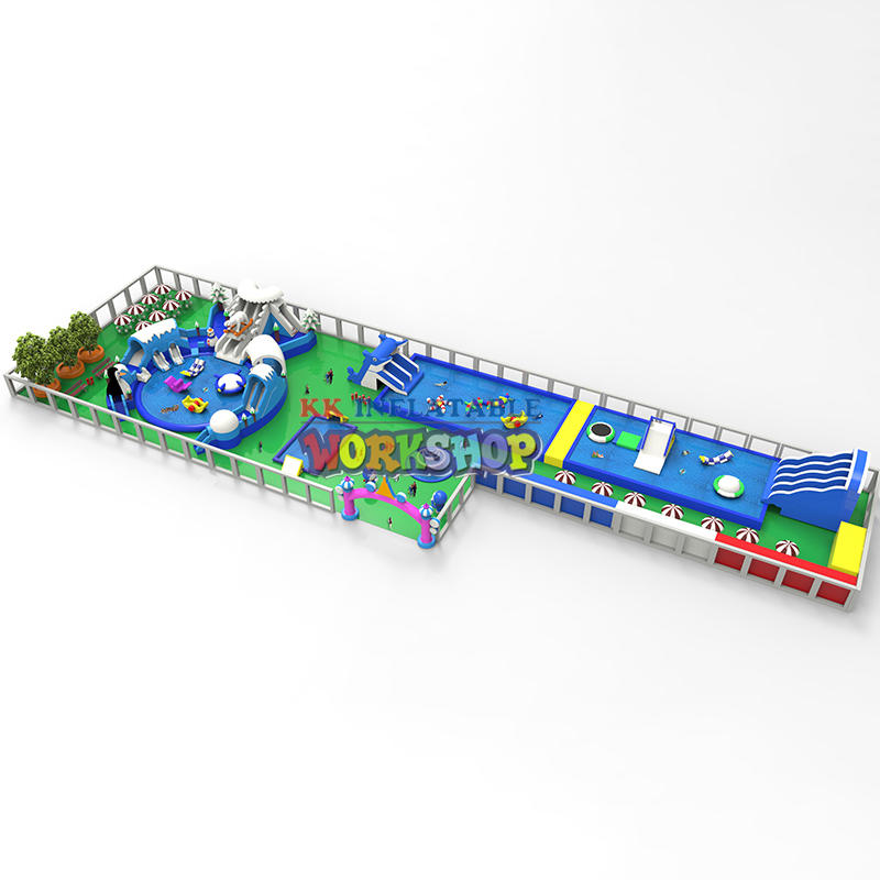 1600m² land inflatable water park
