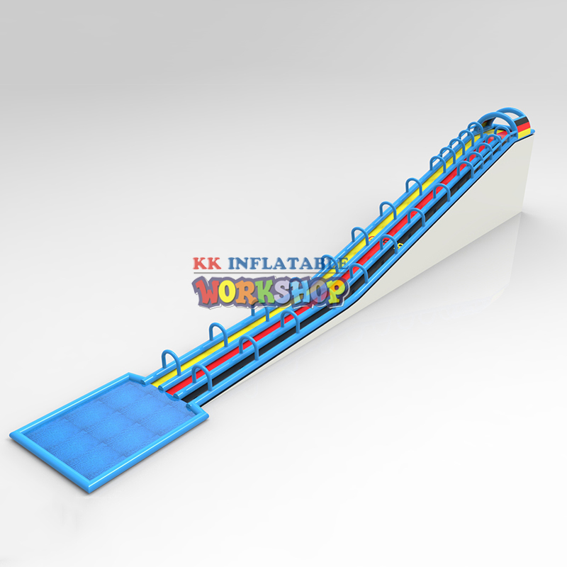 Elongated inflatable water slide-4