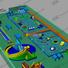 multichannel inflatable water parks blue for amusement park KK INFLATABLE