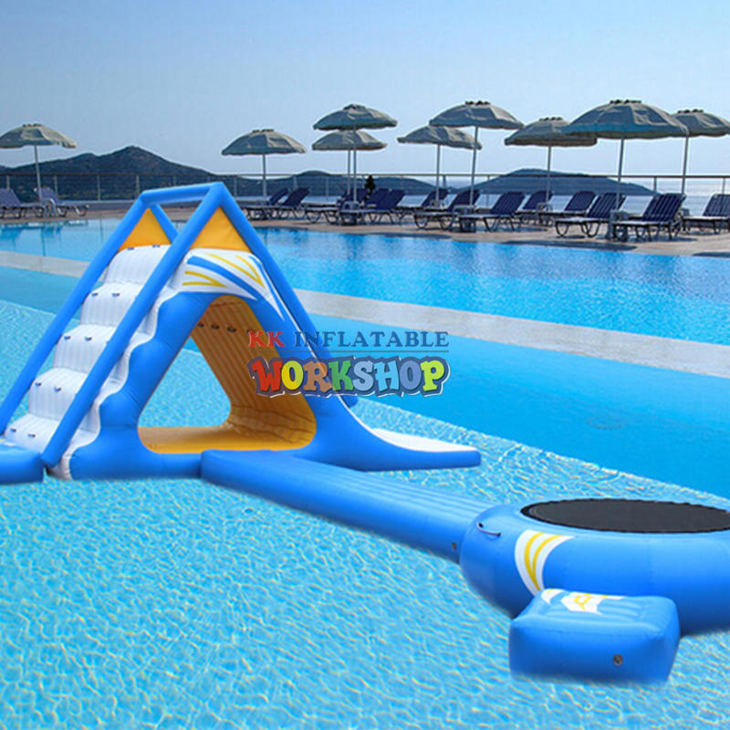 Inflatable water slide tunnel combination