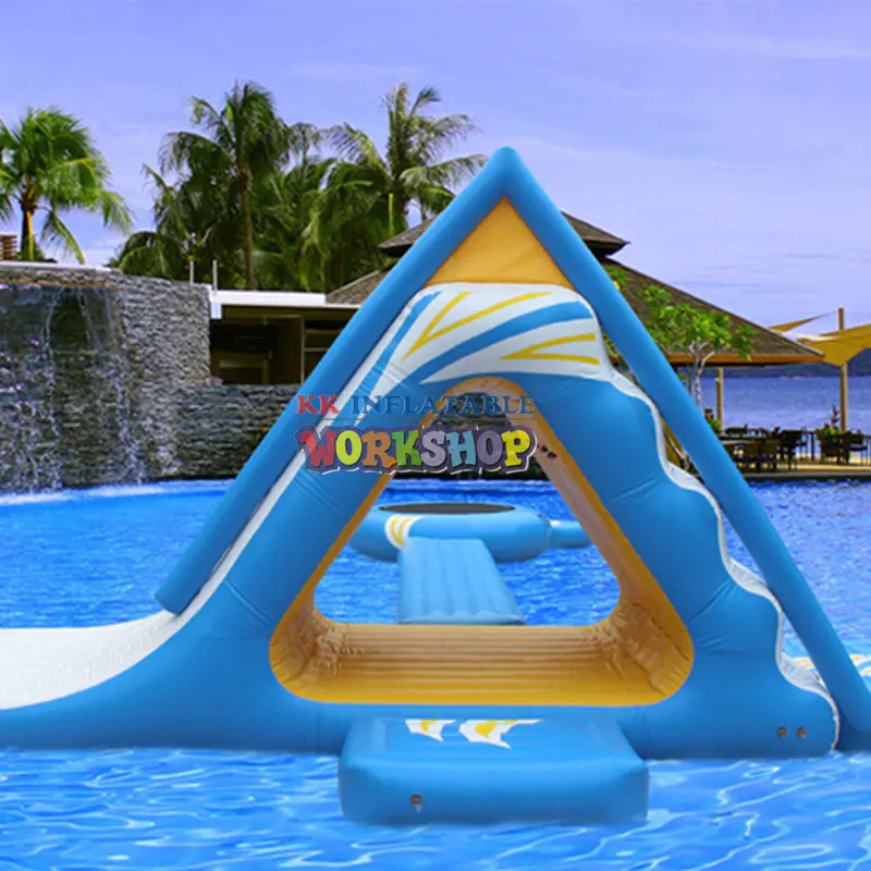 Custom Color Inflatable water leading slides Frame Pool mobile water park equipment