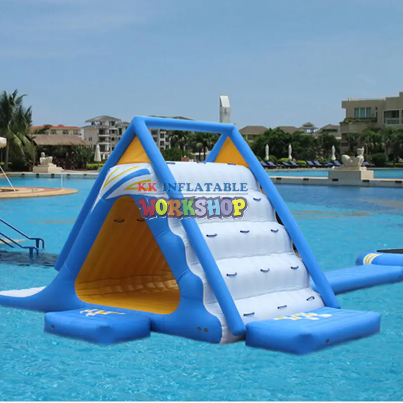 Custom Color Inflatable water leading slides Frame Pool mobile water park equipment