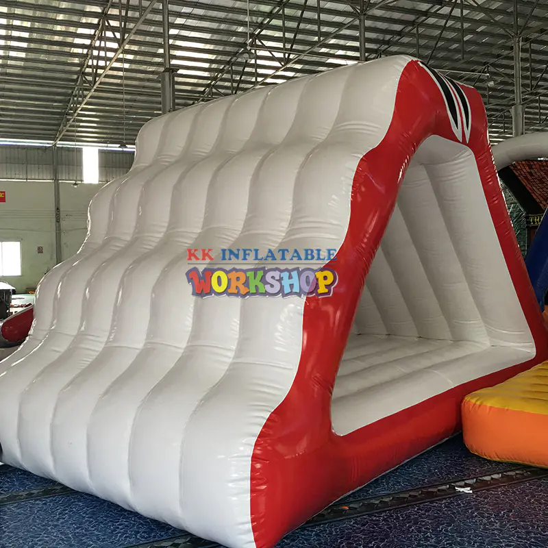 Popular White Channel Inflatable Slide with Climbing Ladders