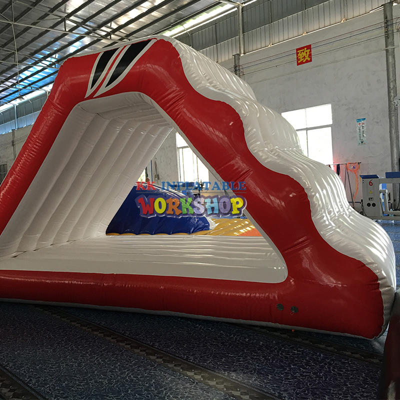 Popular White Channel Inflatable Slide with Climbing Ladders