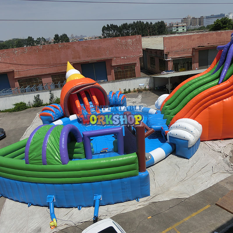 inflatable island water park