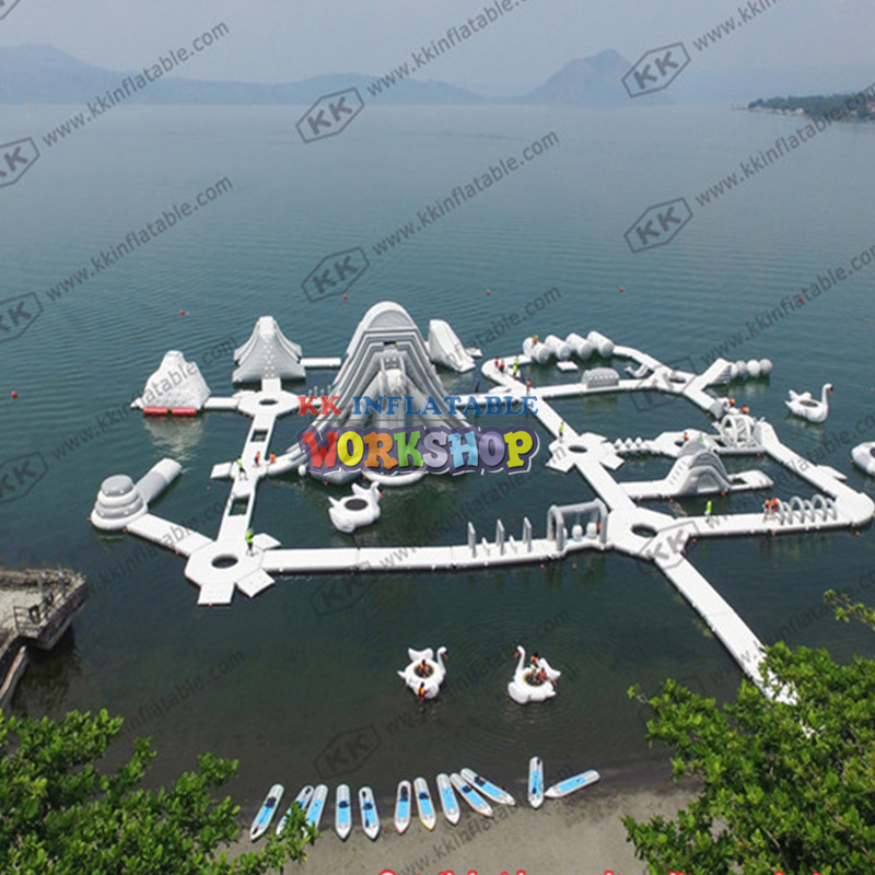 Custom inflatable water park