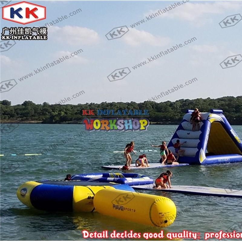slide pool combination inflatable water parks blue for seaside KK INFLATABLE