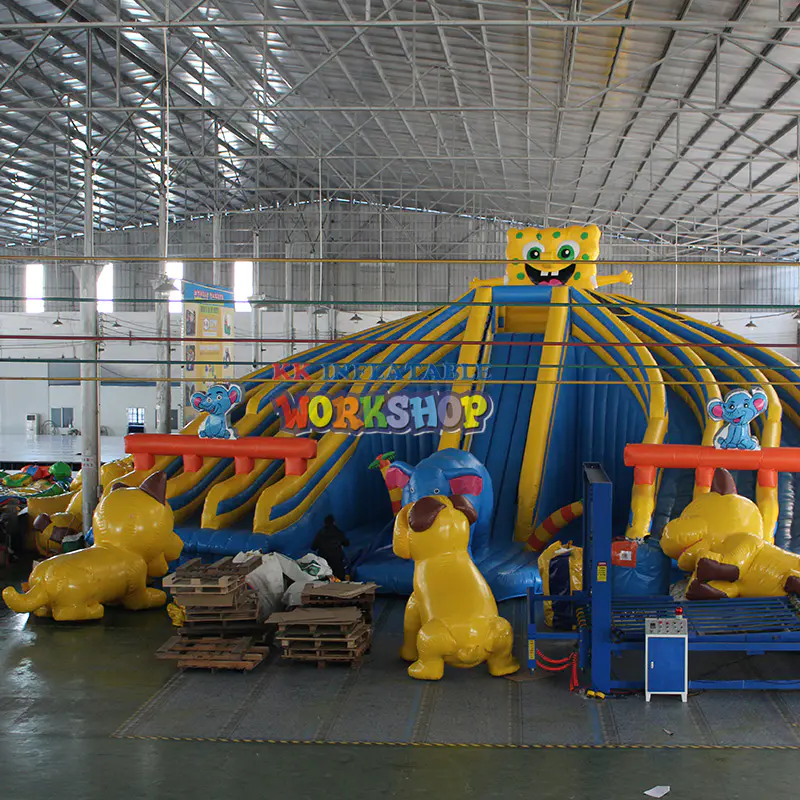 Inflatable Water Park Cartoon Animal Them Multiple Inflatable Water Slides