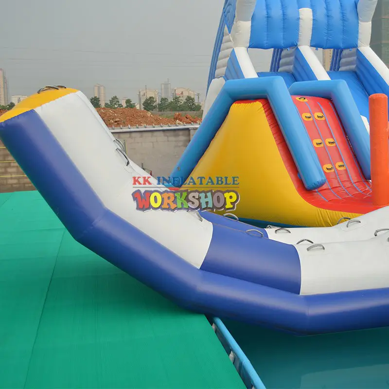 multichannel inflatable water parks blue for paradise KK INFLATABLE