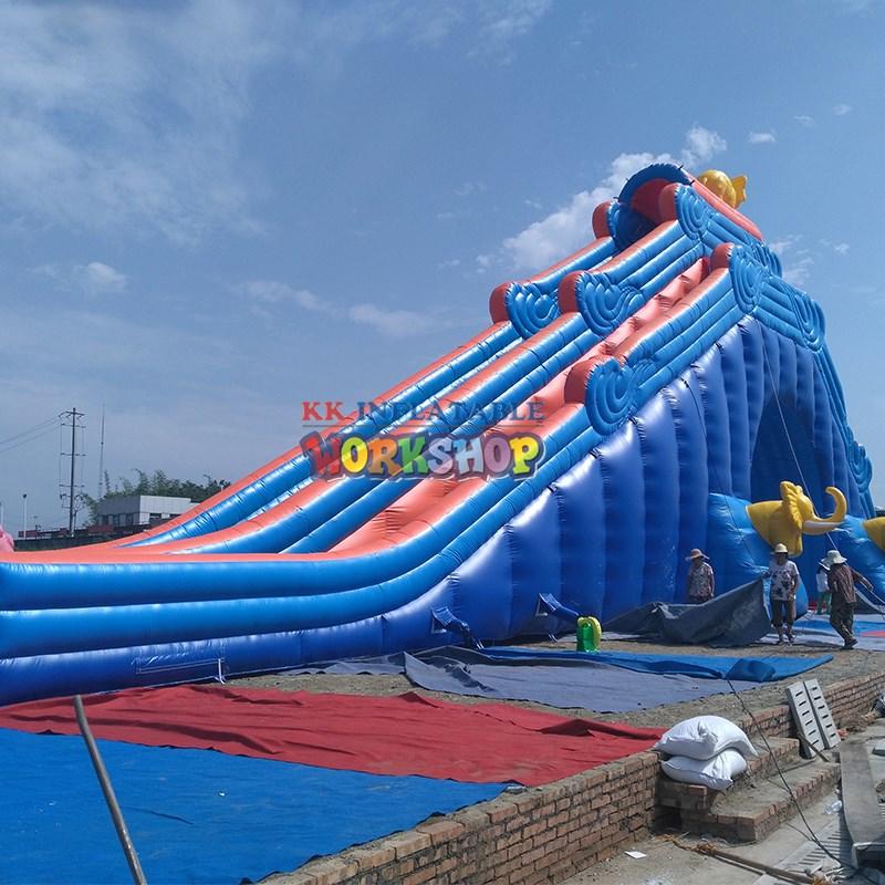 inflatable water playground rainbow for beach KK INFLATABLE