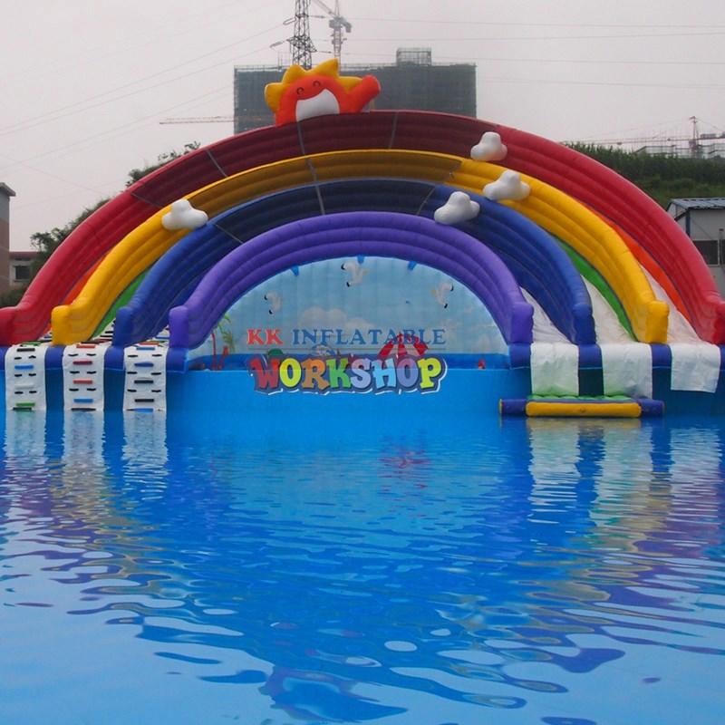 pvc inflatable water parks factory price for seaside KK INFLATABLE