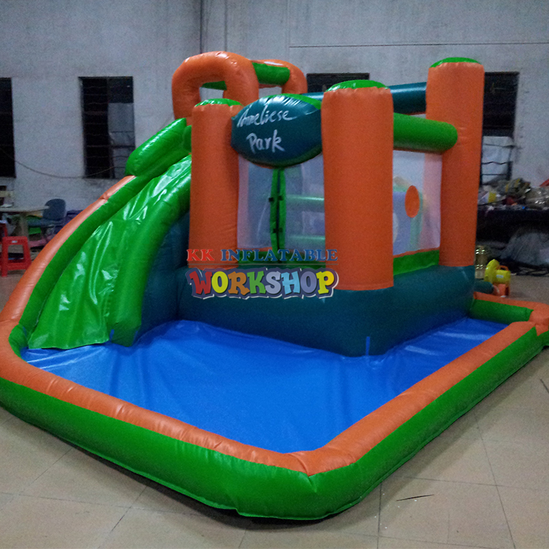 Inflatable slide pool combination