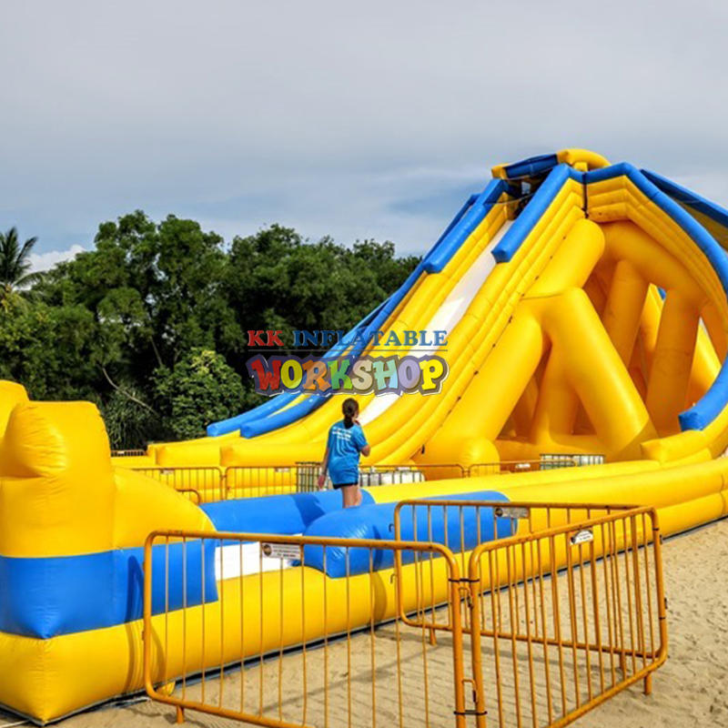 Fun inflatable water slide