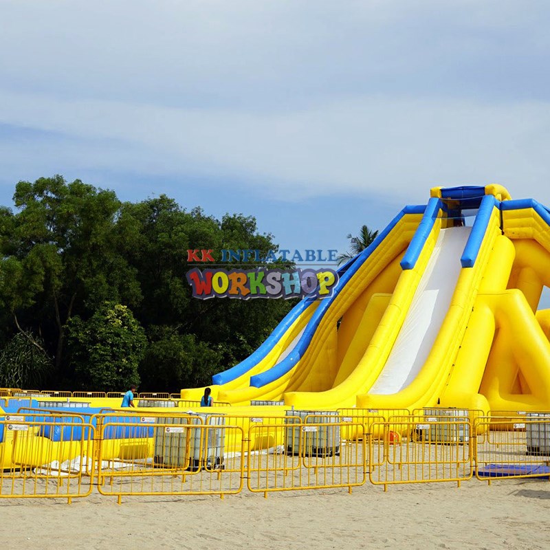 KK INFLATABLE portable blow up water slide supplier for paradise
